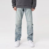 Y2K Streetwear Vintage Cyber Blue Baggy Jeans