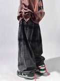 Vintage Gothic Embroidery Wide Leg Jeans