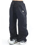 Elastic-waist Baggy Pants
