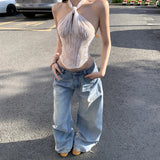 Vintage Boy Friend Loose High Waist Jeans
