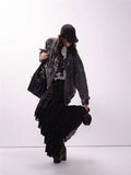 Versatile Streetwear Oversized Hip Hop Denim Jacket