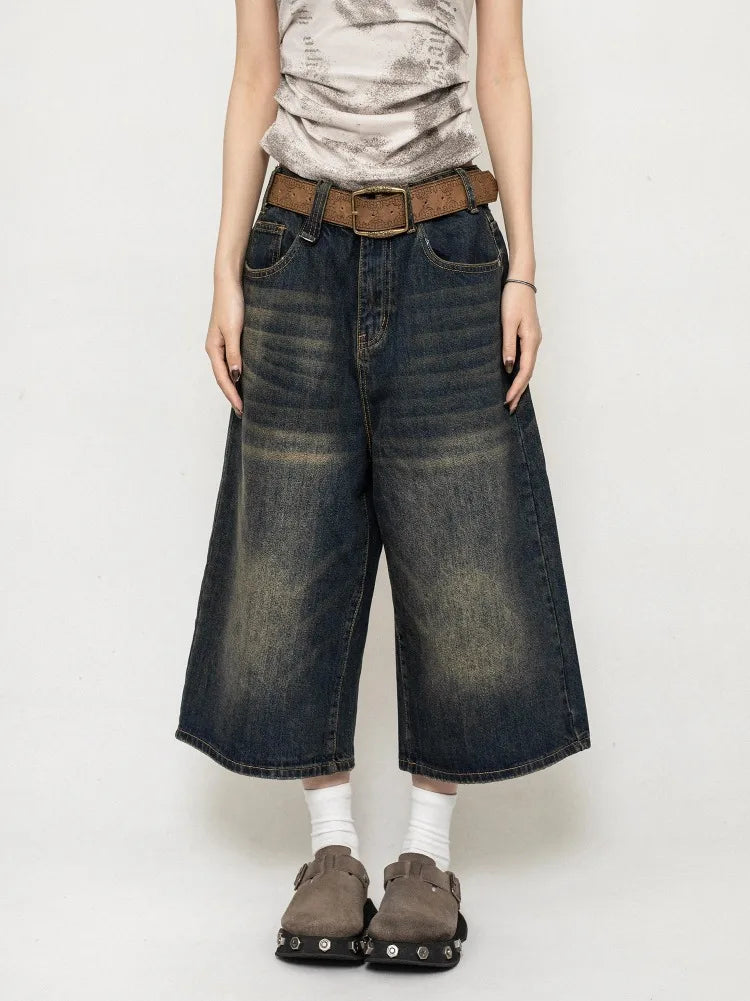 Y2K 2000s Blue Women's Punk Jorts