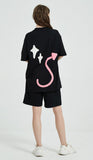 "I Can Pick Star" Devil Horn Skull T-shirt