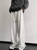 Casual Solid Color Baggy Fleece Sweatpants