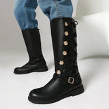 Comfy Large Size Retro Mid-Calf Boots