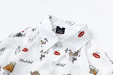Plush Colorful Van Gogh Graphic Oversize Shirt