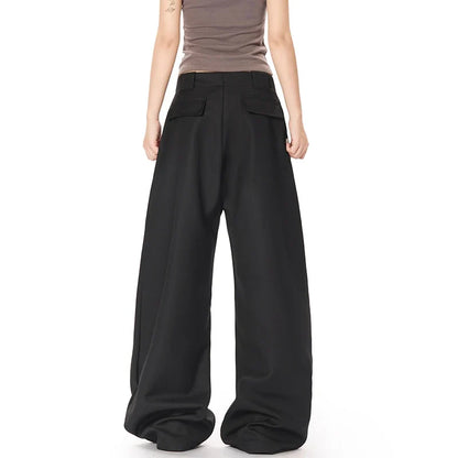 Knife Design Wide Leg Suit Pants