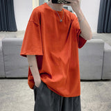 Oversized Elbow-length Sleeve Blank T-shirt