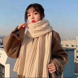 Knitted Thickened Solid Color Scarves