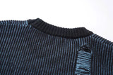 Y2K Grunge Knitted Stripe Ribbed Sweater