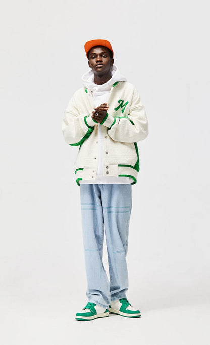 Mysterious Patchwork Varsity Jacket
