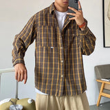 High Quality Korean Style Plaid Shirt