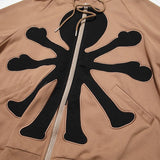 Oversized Embroidery Gothic Hoodie