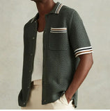 Men's Stylish Hollow Out Knitted Shirt
