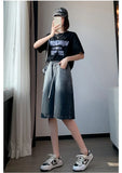 Summer Essential High Waist Black Denim Short