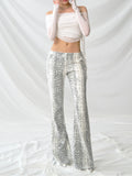 Colorblock High Waist Patchwork Wide Pants