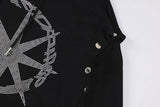 Rhinestone Graphic Print Hoodie