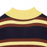 Premium Hip Hop Striped Knitted Polo Sweater