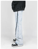 Versatile Acid-Wash Flared Denim Jeans