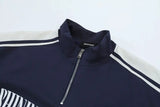 Y2K Half Zipper Graphic T-shirt
