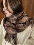 Vintage Plaid Cashmere Scarves