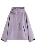 Womens Fashionable Plus Size Outdoor Windproof Jacket