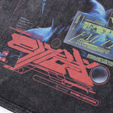 AI Robot Graphic Washed Black T-shirt