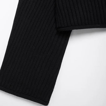 Chic Black Knit Womens Sweater