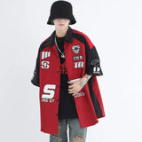 Men Retro American Style Racing Embroidered Shirt