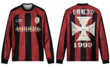 Elevated Tie Dye Mesh Striped Long Sleeve T-Shirt