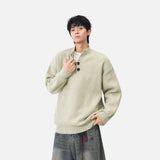 Cozy Mock Neck Waffle Knit Jumper Sweater