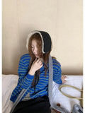 Korean Streetware Stylish Striped Cardigan