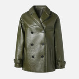 Autumn Loose Fit Genuine PU Leather Jacket