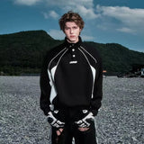 Y2K Streetwear High Collar Casual Long Sleeve Sweatshirt