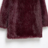 Warm Thick Faux Fur Casaul Woven Coat