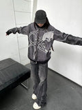 Y2K Vintage Star Jacquard Aesthetic Sweatshirt