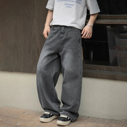 Vintage Distressed Loose Washed Jeans