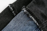 Retro Oversized Casual Patchwork Denim Jacket