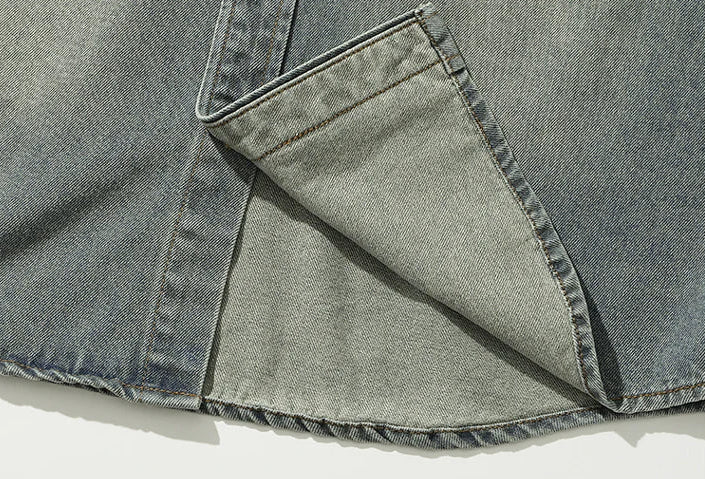 Snowflakes Heavyweight Denim Cargo Jacket