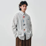 Oversize Embroidered Casual Long Sleeve Shirt