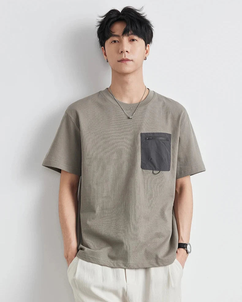 Men's Casual Summer Pocket Loose Fit T-Shirt