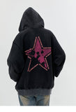 Vintage Loose Cross Shadow Hoodie
