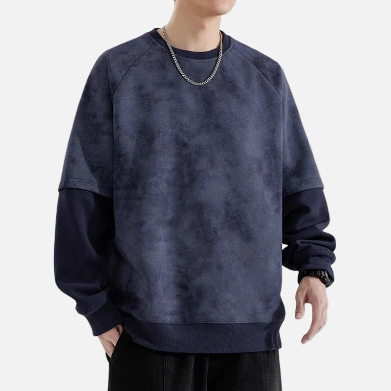 Y2K Style Fake Two Piece Crewneck Sweatshirt