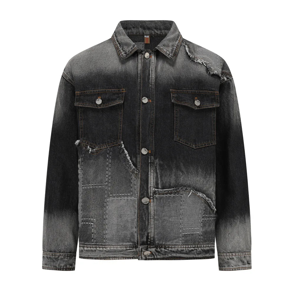 High-Quality Vintage Washed Denim Jacket