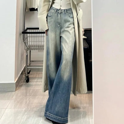 Y2K American Style Patchwork Denim Jeans