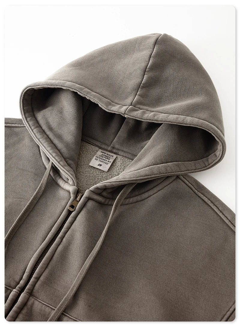 Women's Fleece Zip-up Cropped Hoodie