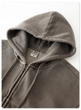 Women's Fleece Zip-up Cropped Hoodie