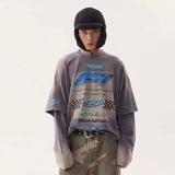 Vintage Distressed Washed Graphic Print T-Shirt