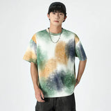 Trendy Tie Dye Ripped Hole Short Sleeve T-Shirt