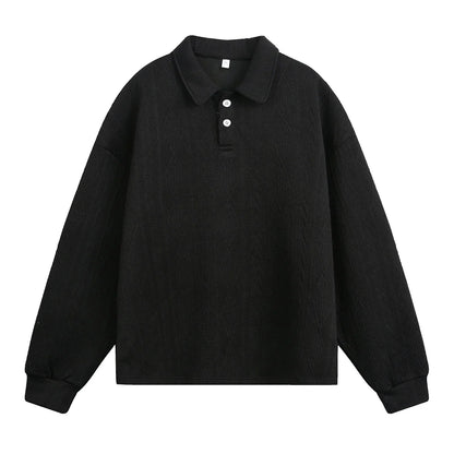 Casual Ancient Money Lapel Collar Sweatshirt